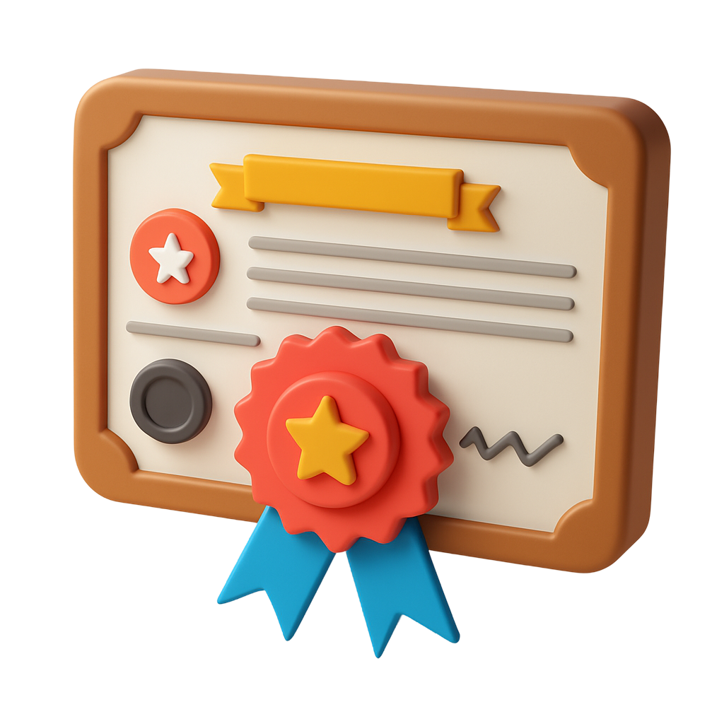 Certificate + Letter of Recommendation